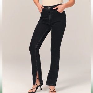 NEW A&F High Rise Skinny Cropped Black Jeans